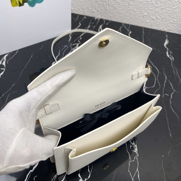 Pra*a saffiano leather mini-bag