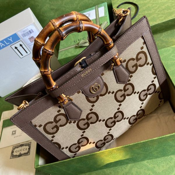 G*u*i diana medium tote bag with jumbo gg