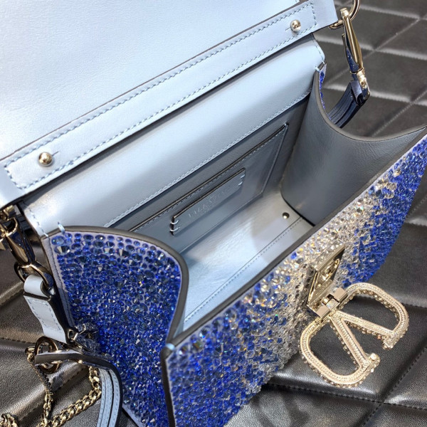 VALENTINO MINI VSLING HANDBAG WITH SPARKLING EMBROIDERY