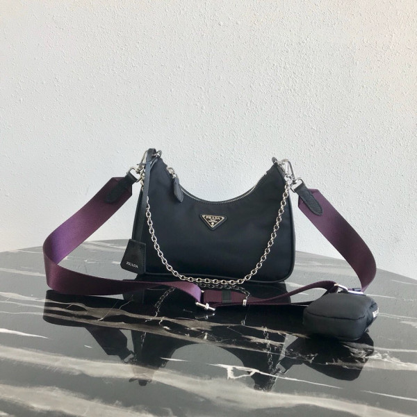 Pra*a nylon hobo bag