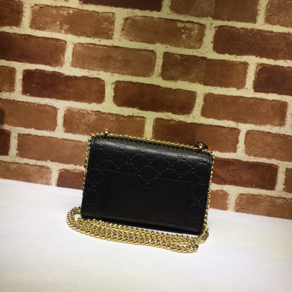 G*u*i padlock small G*u*i signature shoulder bag