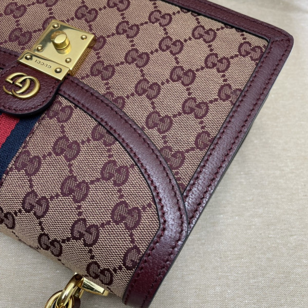 G*u*i ophidia small top handle bag with web