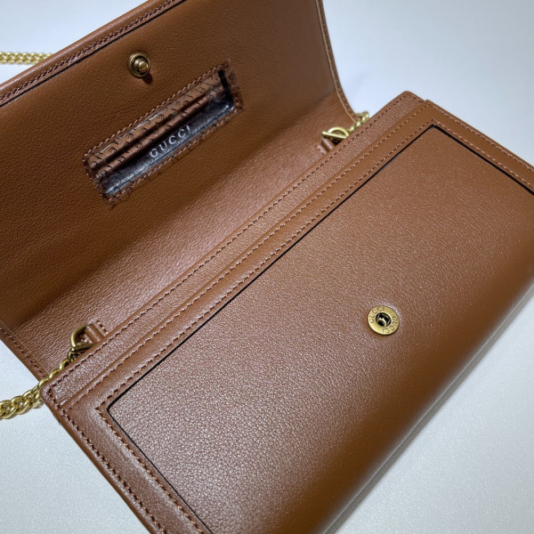 G*u*i diana chain wallet with bamboo