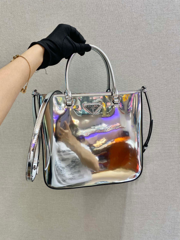 Pra*a large brushed leather tote