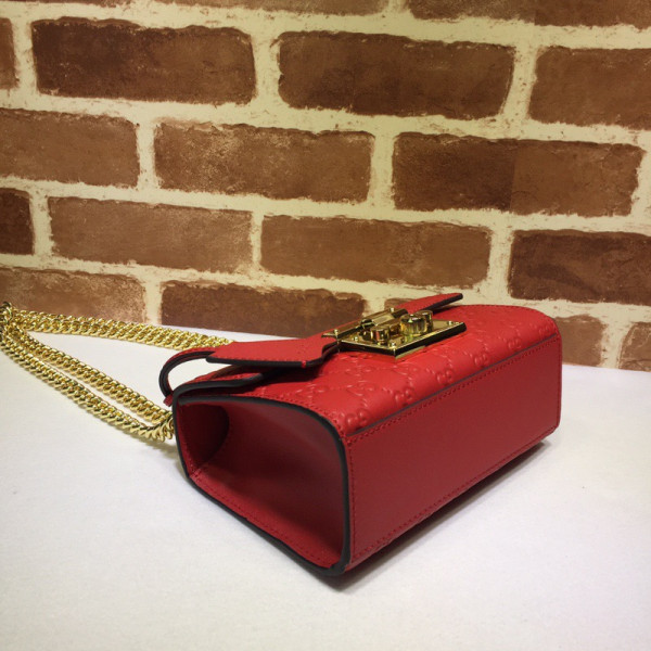 G*u*i padlock small G*u*i signature shoulder bag