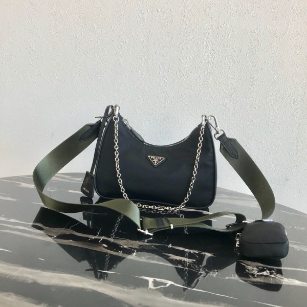 Pra*a nylon hobo bag