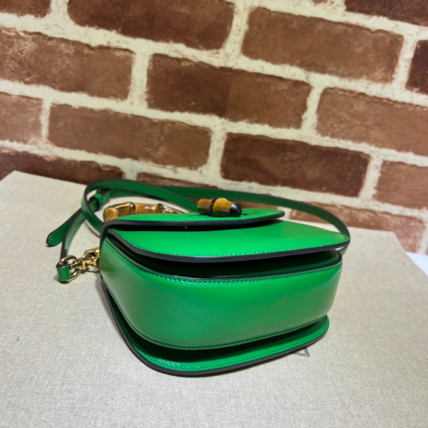 G*u*i mini top handle bag with bamboo