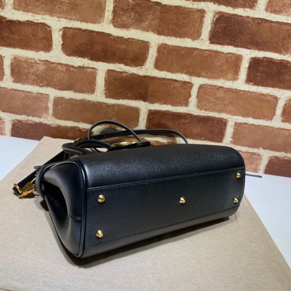 G*u*i small top handle bag with double g