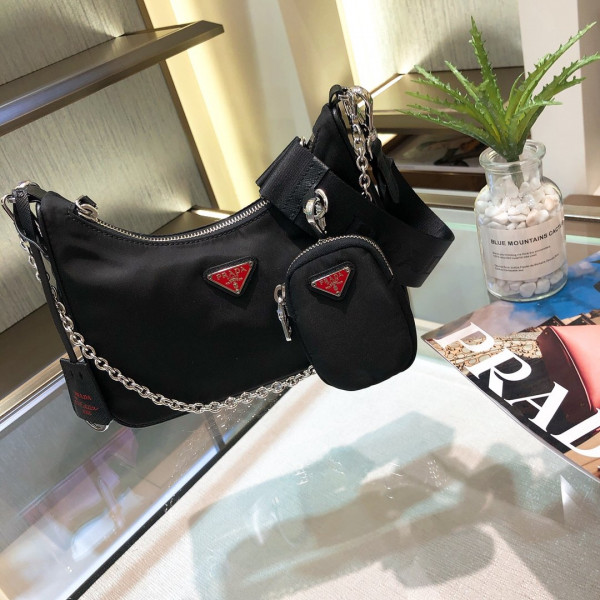 Pra*a nylon hobo bag
