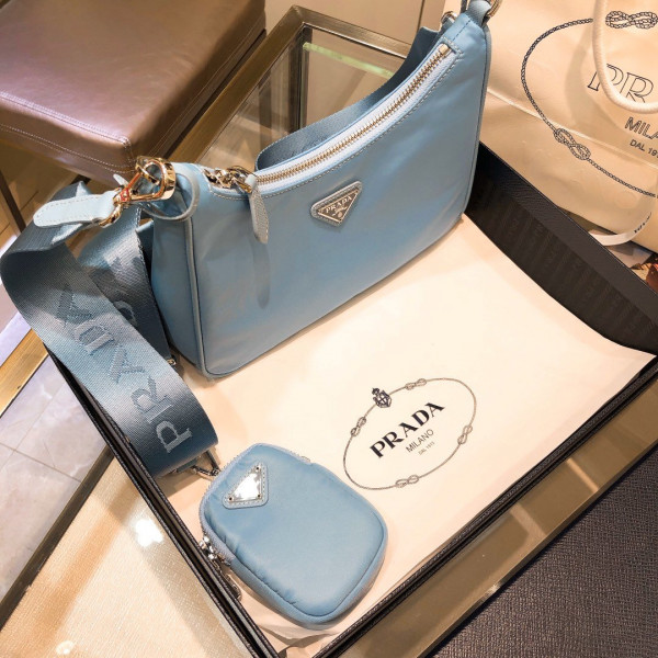 Pra*a nylon hobo bag