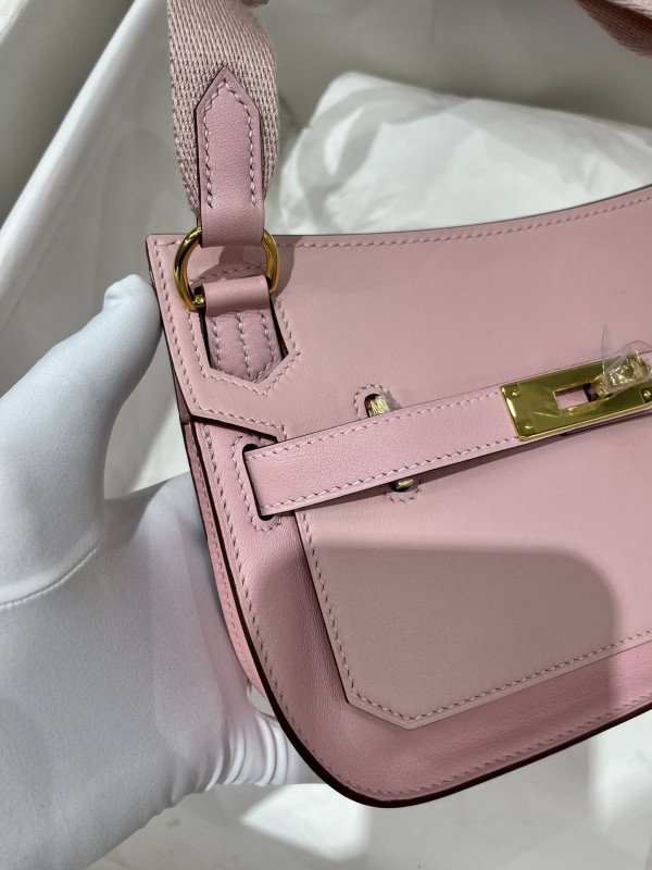 H**mes jypsiere mini bag in swift leather gris meyer