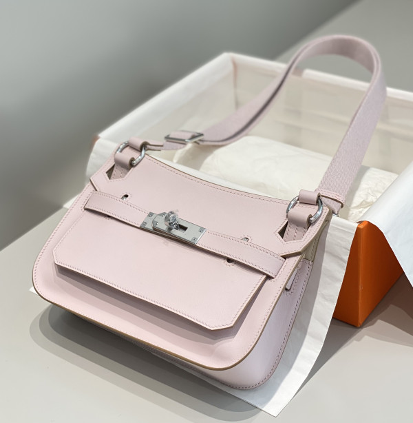 H**mes jypsiere mini bag in swift leather gris meyer