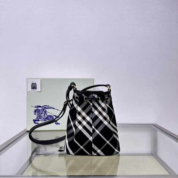 B**rry mini check drawstring pouch