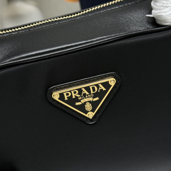 Pra*a re-nylon small top-handle bag with padlock
