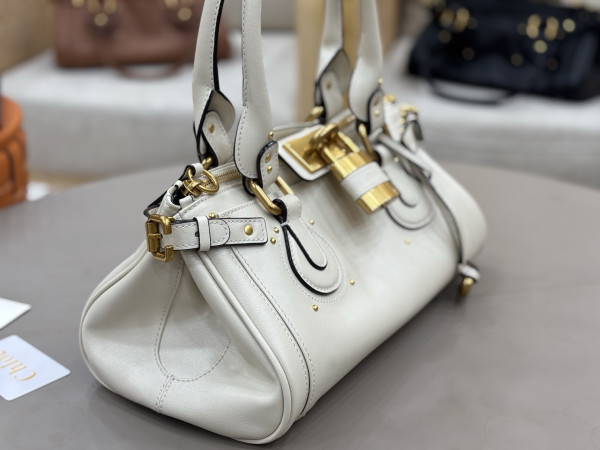 Chloe Paddington bag in grained leather - 36*18*18cm