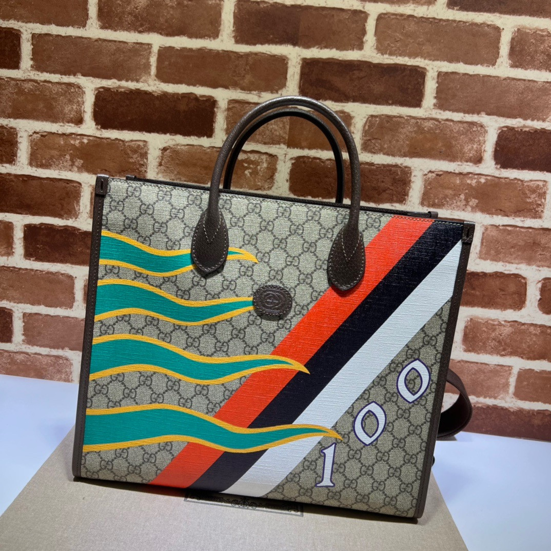 G*u*i medium tote with interlocking g
