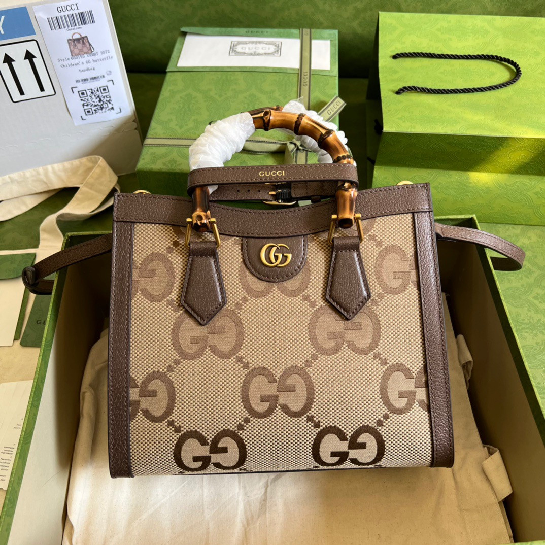 G*u*i diana small tote bag with jumbo gg