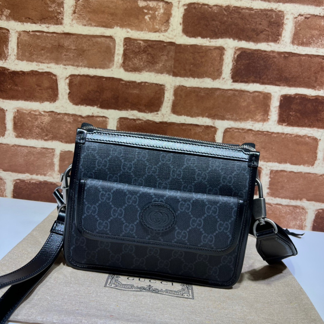 G*u*i messenger bag with interlocking g