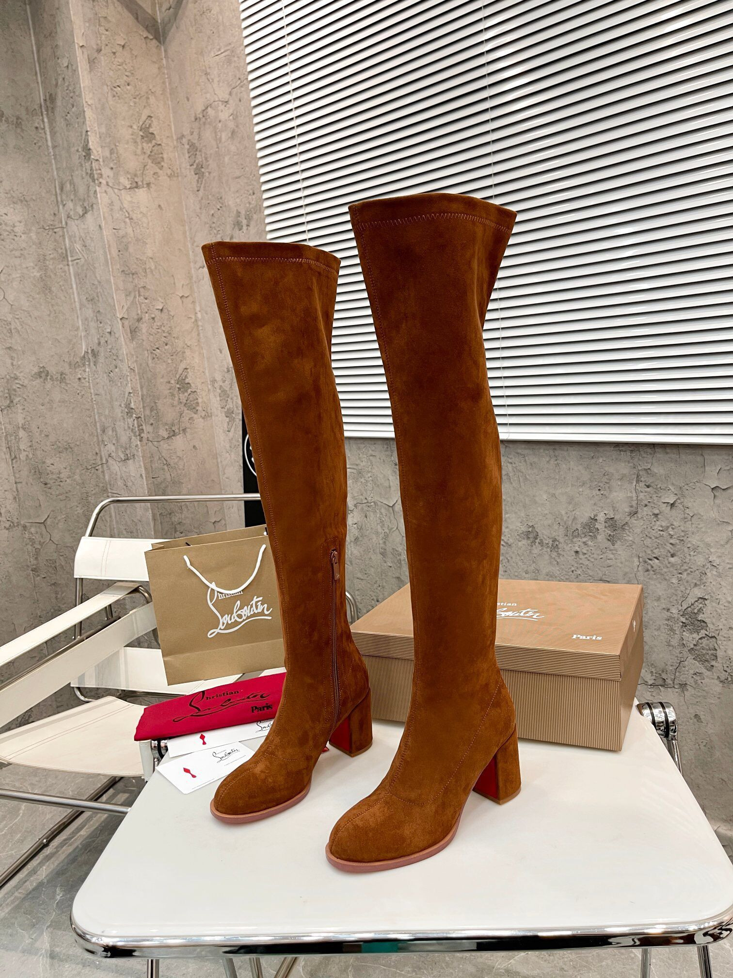 Ch**an louboutin high boots