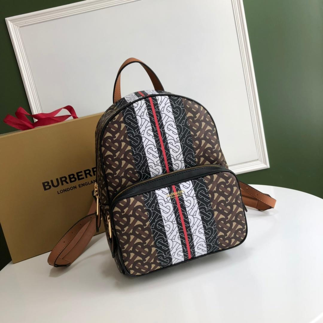 B**rry tmonogram stripe print e-canvas backpack
