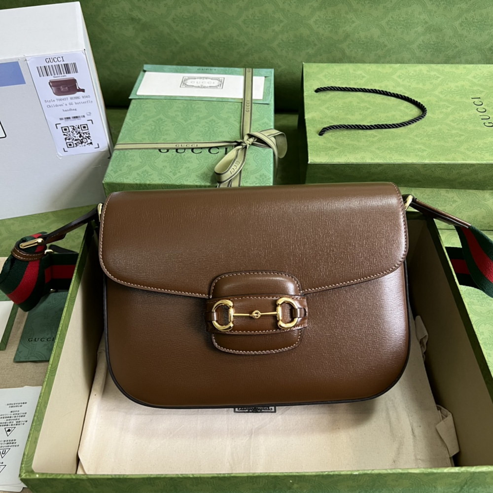 G*u*i horsebit 1955 patchwork shoulder bag