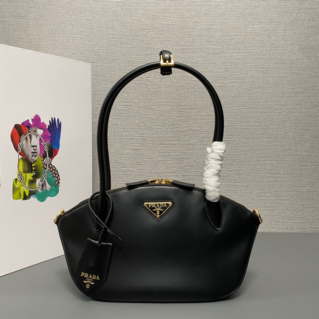 Pra*a leather handbag-31x16x11cm