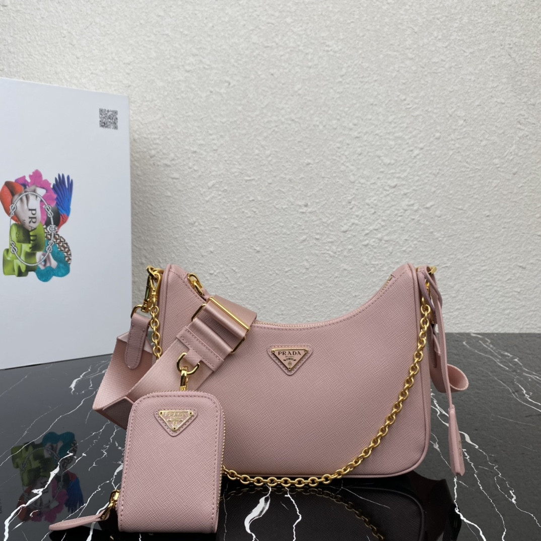 Pra*a re-edition 2005 saffiano bag-22*18*6.5cm