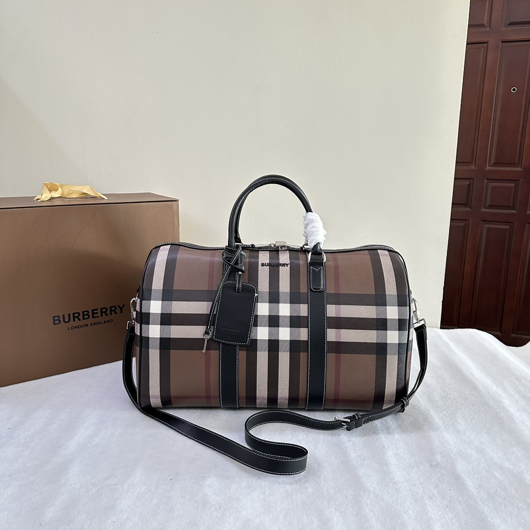 B**rry check bowling bag-49*25*28cm